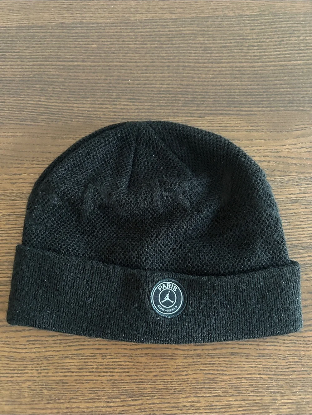 Jordan Paris Black Knit Cuff Beanie